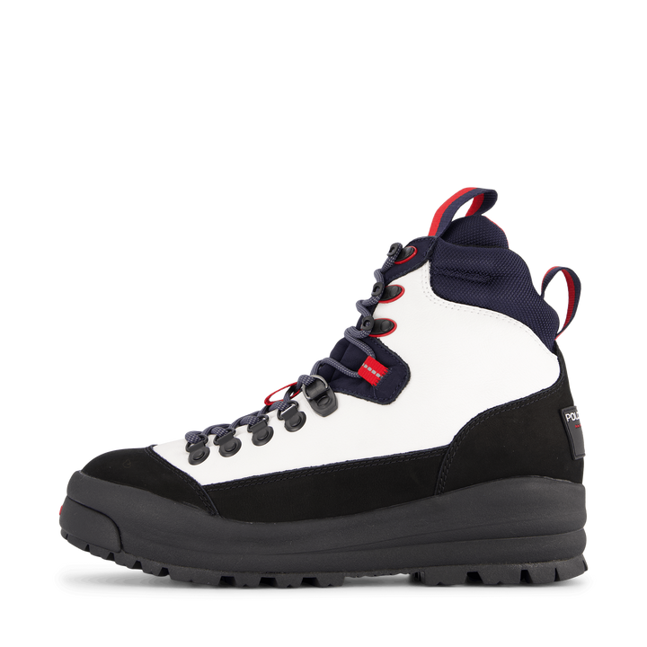 Polo Sport Hiker Leather Boot White / Navy / Red