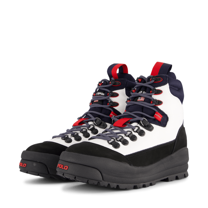 Polo Sport Hiker Leather Boot White / Navy / Red