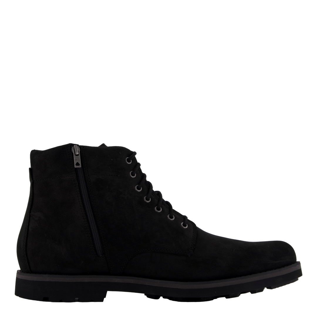 Mid Zip Up Waterproof Boot Jet Black